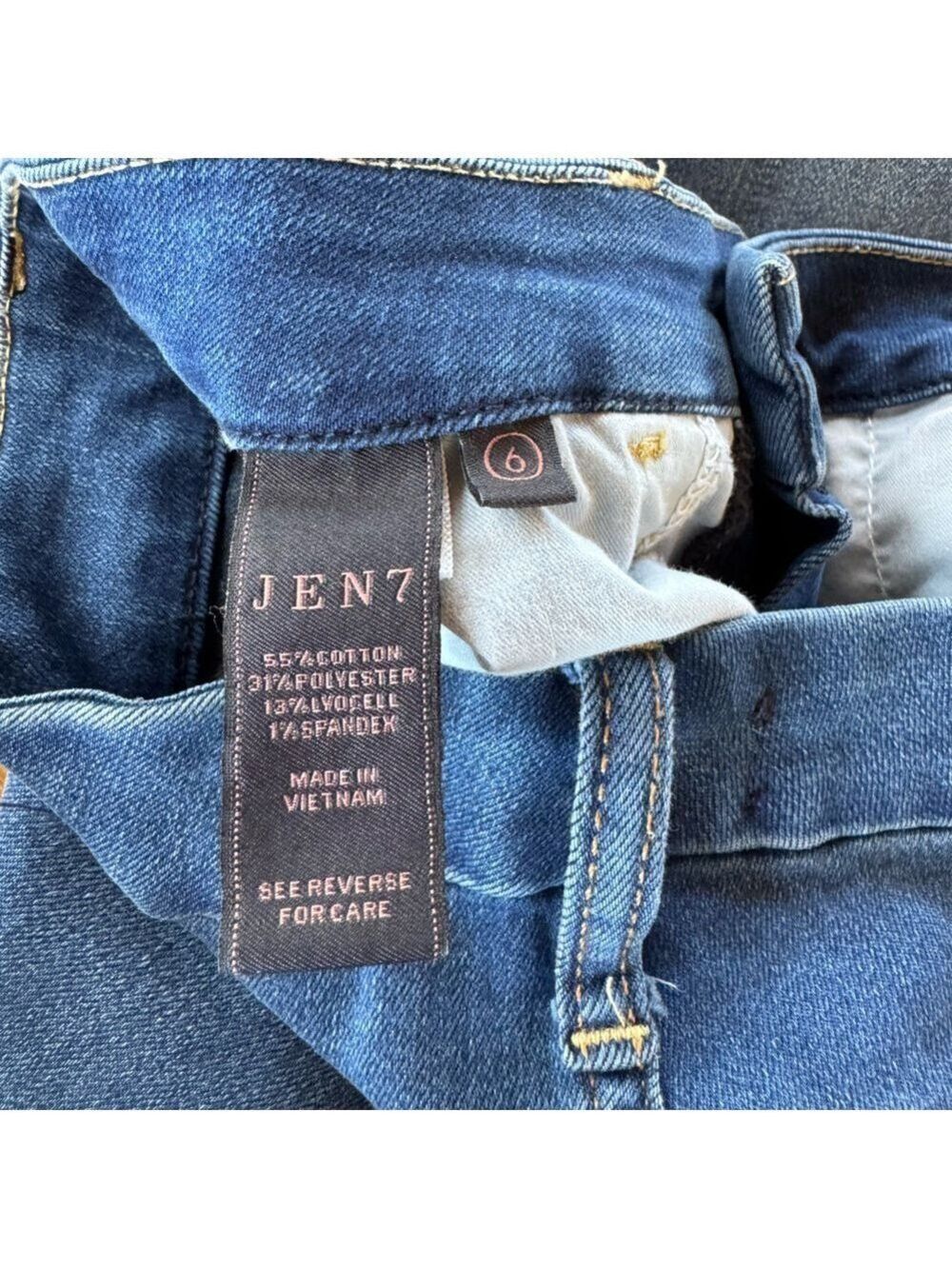 7 For All Mankind Jen7 HW Skinny Jeans Size 6 - Picture 8 of 8